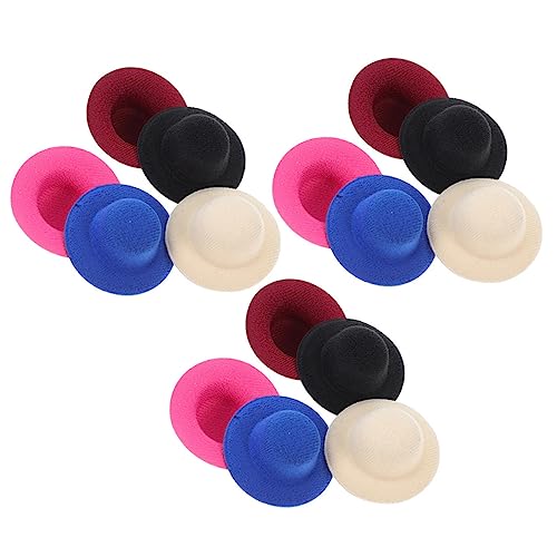 CLISPEED 15Stücke Miniatur Puppenhüte für Selbstgemacht Bastelprojekte Kleine Puppenmützen Deko Zubehör für Fotorequisiten und Puppenaccessoires von CLISPEED