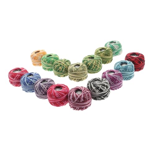 CLISPEED 16 Rollen Teiliges Stickgarn Set Baumwollfäden in Leuchtenden Farben Langlebiges Handarbeitszubehör für Kreuzstich und DIY stickerei für Anfänger und Kreative Geschenkideen von CLISPEED