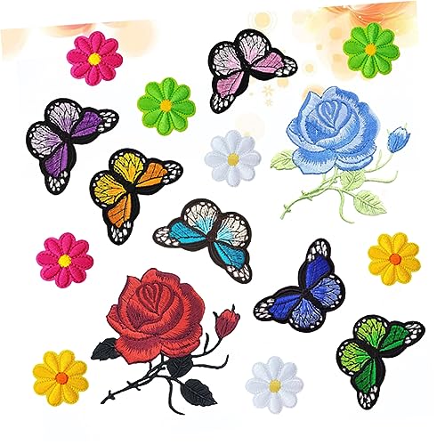CLISPEED 16 Stck Teiliges Blumen Patch Bunte Rosen Stickerei Bügelapplikationen für Kleidung Taschen Jeans und DIY Projekte für Designs und Kreative Bastelideen CLISPEED 16 Stck Teiliges Blumen Patch Bunte Rosen Stickerei Bügelapplikationen für Kleidung Taschen Jeans und DIY Projekte für Designs und Kreative Bastelideen von CLISPEED