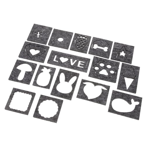 CLISPEED 16 Stück Teiliges Needle Felting Applique mit Einzigartigen Formen Langlebige Filzschablonen für DIY Handwerk Einfaches Filznadel Starter Kit für Anfänger Kreativen Basteln von CLISPEED