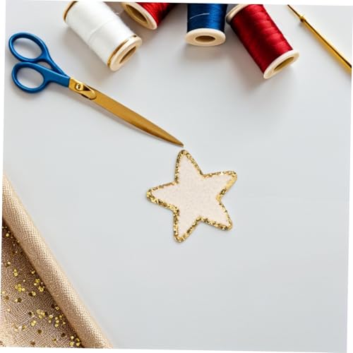 CLISPEED 16 Stück Teiliges Selbstklebende Stern patches mit Goldfarbenem Paillettenrand Bestickte Applikationen zum Aufnähen Reparaturfreundlich und Dekorativ für Kleidung Jacken Hüte CLISPEED 16 Stück Teiliges Selbstklebende Stern patches mit Goldfarbenem Paillettenrand Bestickte Applikationen zum Aufnähen Reparaturfreundlich und Dekorativ für Kleidung Jacken Hüte von CLISPEED
