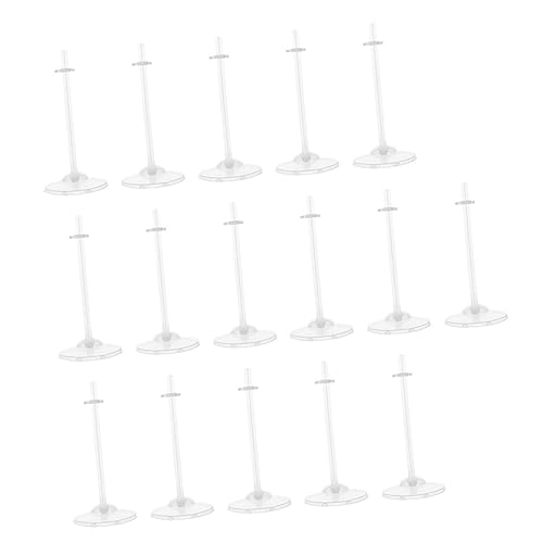 CLISPEED 16 Stück Teiliges Transparenter Puppenständer aus Hochwertigem Kunststoff Stabiler Doll Support Halter für Puppenfiguren rutschfest und Robust für Sammlungen von CLISPEED