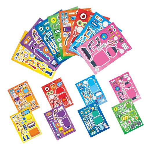 CLISPEED 16blätter Roboter Puzzle Aufkleber Cartoon Roboter Sticker Für Kindergeburtstage Kreative Party Deko Individuelle Gestaltung Mitgebsel Für Kinderfeste CLISPEED 16blätter Roboter Puzzle Aufkleber Cartoon Roboter Sticker Für Kindergeburtstage Kreative Party Deko Individuelle Gestaltung Mitgebsel Für Kinderfeste von CLISPEED