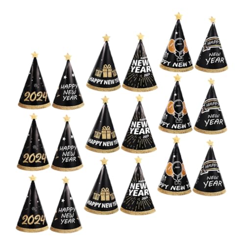 CLISPEED 18 Stück Teiliges Papier Partyhüte Neujahr Schwarz Gold Silvester Kopfbedeckung Geburtstag Party Requisiten Leicht und Bequem für Feier Fotografie CLISPEED 18 Stück Teiliges Papier Partyhüte Neujahr Schwarz Gold Silvester Kopfbedeckung Geburtstag Party Requisiten Leicht und Bequem für Feier Fotografie von CLISPEED