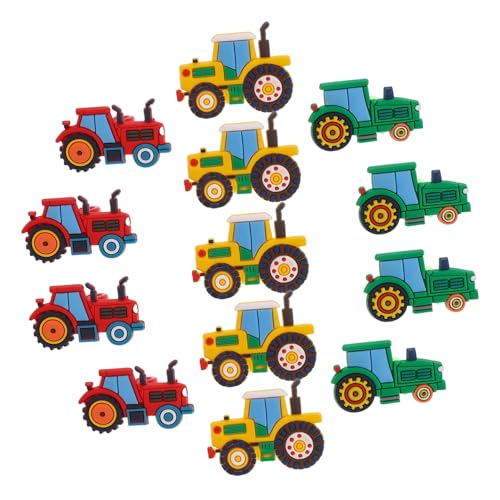 CLISPEED 18 Stück Teiliges Ringset Kunststoff Bauernhof Fahrzeuge Sichere Langlebige Spielzeugringe für Kinderparty Erntesaison Preise und Geschenkideen für Mädchen und Jungen von CLISPEED