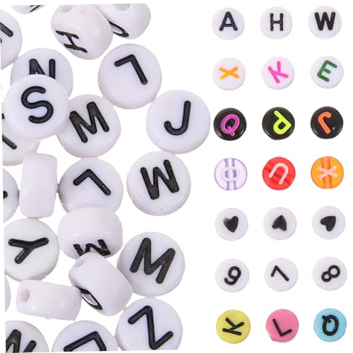 CLISPEED 1900 Stück Teiliges Acryl Buchstabenperlen Kleine Spacer Perlen für DIY Armbänder Leichte Handwerkliche Bastelperlen für Schmuckherstellung und Kreative Dekorationen CLISPEED 1900 Stück Teiliges Acryl Buchstabenperlen Kleine Spacer Perlen für DIY Armbänder Leichte Handwerkliche Bastelperlen für Schmuckherstellung und Kreative Dekorationen von CLISPEED