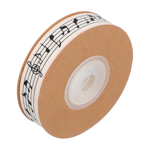 CLISPEED 1Rolle Baumwollband mit Musikcharakter Dekoband für Geschenkverpackungen Bastelprojekte und Feiern Wiederverwendbar für DIY Projekte und von CLISPEED