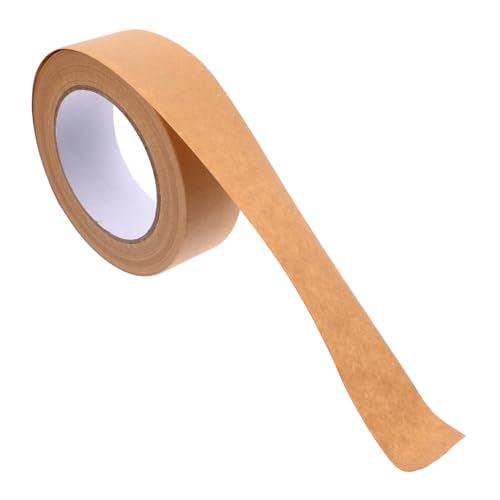 CLISPEED 1Rolle Selbstklebendes Kraftpapierband Beschreibbares Paketband für Kartonversiegelung Leicht Abreißbar für Versand und Umzug und Vielseitig von CLISPEED