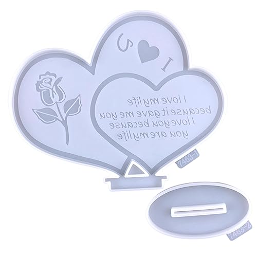 CLISPEED 1Satz DIY Silikon Herzzeichenform für Valentinstag Epoxidharz Silikonform für Romantische Tischdekoration Wiederverwendbar und Leicht zu Reinigen für CLISPEED 1Satz DIY Silikon Herzzeichenform für Valentinstag Epoxidharz Silikonform für Romantische Tischdekoration Wiederverwendbar und Leicht zu Reinigen für von CLISPEED