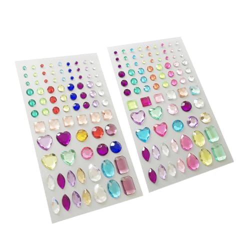 CLISPEED 2 Blätter DIY Selbstklebende Acryl Strasssteine Bunte Kristall Aufkleber für Handy Dekoration Basteln Scrapbooking Geschenkverzierung CLISPEED 2 Blätter DIY Selbstklebende Acryl Strasssteine Bunte Kristall Aufkleber für Handy Dekoration Basteln Scrapbooking Geschenkverzierung von CLISPEED