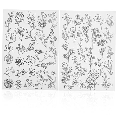 CLISPEED 2 Blätter Wasserlöslicher Stickvlies Blumenmuster Stickerei Schablonen Stick und Nähvorlagen Abwaschbarer Stickstabilisator für Kleidung Taschen DIY Stickerei CLISPEED 2 Blätter Wasserlöslicher Stickvlies Blumenmuster Stickerei Schablonen Stick und Nähvorlagen Abwaschbarer Stickstabilisator für Kleidung Taschen DIY Stickerei von CLISPEED