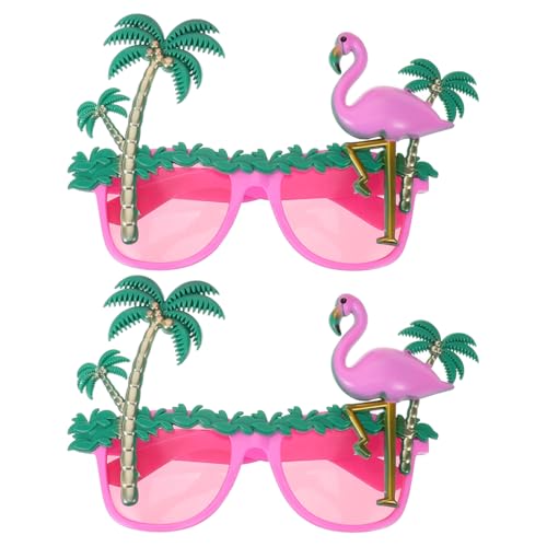CLISPEED 2 Packungen rosa Flamingo-Sonnenbrillen, Kokosnussbaum-Brillen, lustige Sonnenbrillen, Foto-Requisiten für hawaiianische tropische Sommer-Strand-Flamingo-Partygeschenke CLISPEED 2 Packungen rosa Flamingo-Sonnenbrillen, Kokosnussbaum-Brillen, lustige Sonnenbrillen, Foto-Requisiten für hawaiianische tropische Sommer-Strand-Flamingo-Partygeschenke von CLISPEED