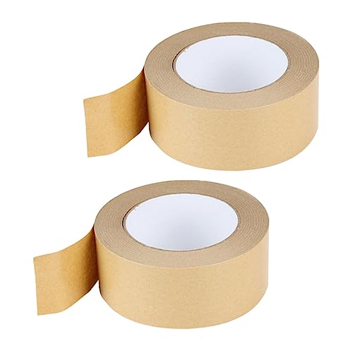 CLISPEED 2 Rollen Kraftpapier Klebeband Hochklebendes Wasserdichtes Verpackungsband für Haushaltsanwendungen und DIY Projekte von CLISPEED