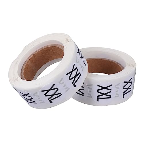 CLISPEED 2 Rollen Premium Runde Kleidergrößen aufkleber Selbstklebend Praktische pro Multifunktionale Größenetiketten für Textilien Handlich und Leicht Lesbar CLISPEED 2 Rollen Premium Runde Kleidergrößen aufkleber Selbstklebend Praktische pro Multifunktionale Größenetiketten für Textilien Handlich und Leicht Lesbar von CLISPEED