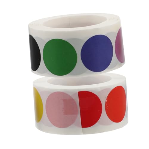 CLISPEED 2 Rollen Selbstklebende Punktaufkleber Farben Etiketten pro Farbcodierte Sticker für Scrapbooking Geschenkverpackung Büro DIY Dekoration CLISPEED 2 Rollen Selbstklebende Punktaufkleber Farben Etiketten pro Farbcodierte Sticker für Scrapbooking Geschenkverpackung Büro DIY Dekoration von CLISPEED