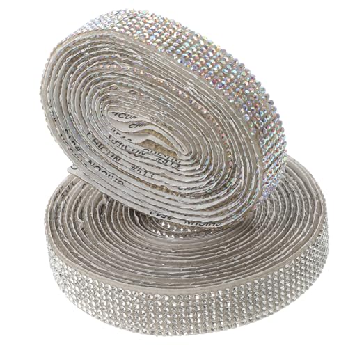 CLISPEED 2 Rollen Selbstklebendes Strassstein Band Kristall Glitzer Aufkleber Streifen für DIY Schmuck Kleidung Dekoration Zuschneidbar Langlebig für Textilien und Handwerk CLISPEED 2 Rollen Selbstklebendes Strassstein Band Kristall Glitzer Aufkleber Streifen für DIY Schmuck Kleidung Dekoration Zuschneidbar Langlebig für Textilien und Handwerk von CLISPEED