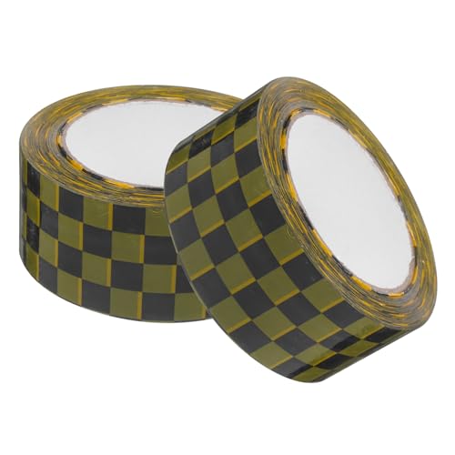 CLISPEED 2 Rollen Verpackungsband mit Karomuster Stark Klebendes Paketband aus Bopp Robustes Paketklebeband zum Sicheren Kartonverschluss Vielseitiges DIY Klebeband für Versand und von CLISPEED