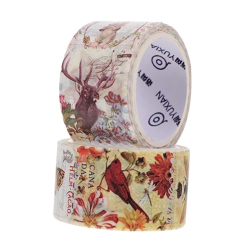 CLISPEED 2 Rollen Washi Tape Retro Design DIY Dekoratives Klebeband für Scrapbooking Journaling Planer Basteln Geschenkverpackung CLISPEED 2 Rollen Washi Tape Retro Design DIY Dekoratives Klebeband für Scrapbooking Journaling Planer Basteln Geschenkverpackung von CLISPEED