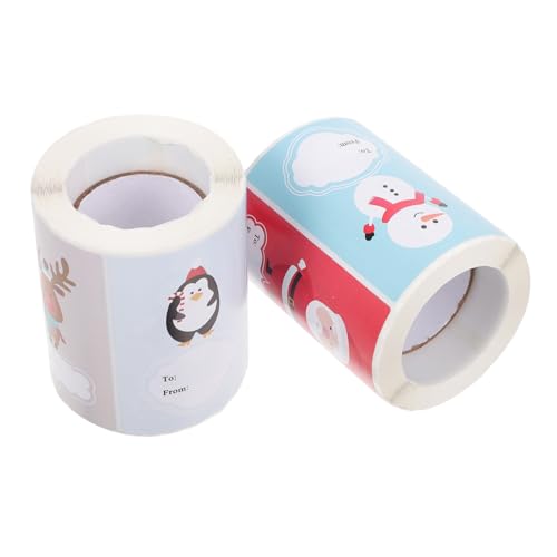 CLISPEED 2 Rollen Weihnachtliche Selbstklebende Siegelaufkleber Weihnachtsmotive Geschenkverpackung Etiketten Candy Bag Sticker Weihnachtsdekoration Charmante Cartoon Designs CLISPEED 2 Rollen Weihnachtliche Selbstklebende Siegelaufkleber Weihnachtsmotive Geschenkverpackung Etiketten Candy Bag Sticker Weihnachtsdekoration Charmante Cartoon Designs von CLISPEED