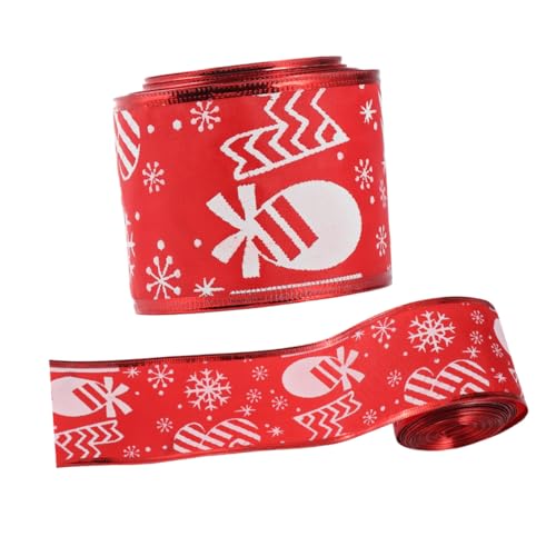 CLISPEED 2 Rollen Weihnachts Dekoband Breit Geschenkband mit Weihnachtsmotiv Rot für Geschenkverpackung DIY Basteln und Festliche Dekoration CLISPEED 2 Rollen Weihnachts Dekoband Breit Geschenkband mit Weihnachtsmotiv Rot für Geschenkverpackung DIY Basteln und Festliche Dekoration von CLISPEED