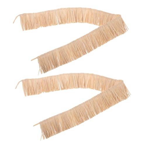 CLISPEED 2 STÜCK Handgewebte Raffia Quaste Flexibler Bastfransen dekor für DIY Sommer Deko Hawaii Party Accessoires Vielseitig für Taschen Schuhe Kreative Bastelprojekte von CLISPEED