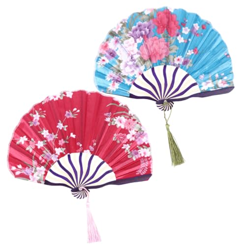 CLISPEED 2 STÜCK Klassischer Faltbarer Handfächer Langlebiger Chinesischer Damenfächer mit Blau weißem Griff Dekorativer Schmuckfächer als Geschenk für Freundinnen und Stilvolle CLISPEED 2 STÜCK Klassischer Faltbarer Handfächer Langlebiger Chinesischer Damenfächer mit Blau weißem Griff Dekorativer Schmuckfächer als Geschenk für Freundinnen und Stilvolle von CLISPEED