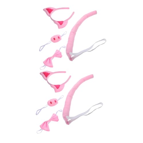 CLISPEED 2 Sätze Ears Headband Tail Bowtie für Erwachsene Tierkostüm für Partys Cosplay und Feiern Leicht und Bequem von CLISPEED