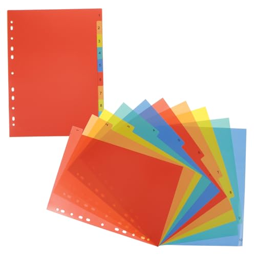 CLISPEED 2 Sätze Ordner Trennblätter aus PP Bunte Beschreibbare Registerkarten Abnehmbare Notizblock Trennkarten für Lose Blattsammlung und Dokumentenorganisation CLISPEED 2 Sätze Ordner Trennblätter aus PP Bunte Beschreibbare Registerkarten Abnehmbare Notizblock Trennkarten für Lose Blattsammlung und Dokumentenorganisation von CLISPEED