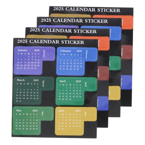 CLISPEED 2 Satz -klebeband Monatsaufkleber Für Planer Groß Sticker-planer Schule Klebrig Monatsregisterkarten Für Planer Ästhetisch Farbige Aufkleber Pastellfarbene Aufkleber Papier von CLISPEED