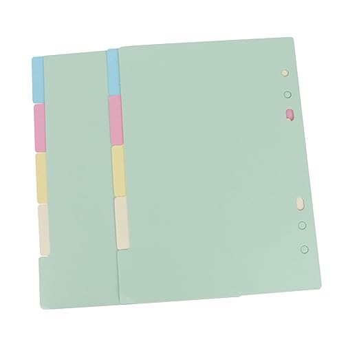 CLISPEED 2 Sets Mit 5 Registerpapier Loseblatt Buchplaner A5 Trennblätter Papier Trennblätter Farbige Trennblätter College Linierte Notizbuch Trennblätter Für Aktenordner Notizbuch von CLISPEED