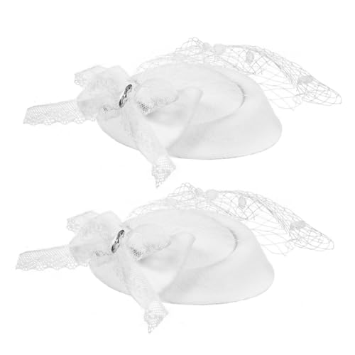 CLISPEED 2 Stück Baserbühnenkopfschmuck Stirnbänder Stoff-fascinator-mütze Hutdekor Für Frauen Fascinator-hüte Für Die Hochzeit Tea-party-fascinator-hut Teepartyhut Für Frauen Weiß Wolle CLISPEED 2 Stück Baserbühnenkopfschmuck Stirnbänder Stoff-fascinator-mütze Hutdekor Für Frauen Fascinator-hüte Für Die Hochzeit Tea-party-fascinator-hut Teepartyhut Für Frauen Weiß Wolle von CLISPEED