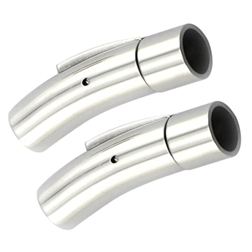 CLISPEED 2 Stück Druckknopf aus Edelstahl Sterling Magnetverschlüsse Ende Lederarmband Verschluss Lederhalskette Verschluss Endverschluss aus Lederband magnetischer Lederband-Endverschluss CLISPEED 2 Stück Druckknopf aus Edelstahl Sterling Magnetverschlüsse Ende Lederarmband Verschluss Lederhalskette Verschluss Endverschluss aus Lederband magnetischer Lederband-Endverschluss von CLISPEED