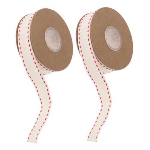 CLISPEED 2 Stück Gesticktes Baumwollband Breites Gestreiftes Farmhausband für DIY Bastelarbeiten Geschenkverpackungen Blumenarrangements Haarschleifen und Hochzeitsdekorationen pro Rolle CLISPEED 2 Stück Gesticktes Baumwollband Breites Gestreiftes Farmhausband für DIY Bastelarbeiten Geschenkverpackungen Blumenarrangements Haarschleifen und Hochzeitsdekorationen pro Rolle von CLISPEED