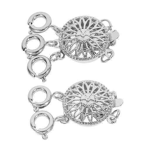 CLISPEED 2 Stück Halskettentrenner Magnetverschlüsse für Halsketten Halskette mit Knebelverschluss Teiler schmuckherstellung schmuck machen DIY -Schmuckzubehör schmuck stecker Kupfer Silver von CLISPEED