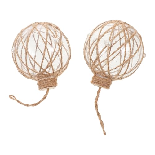 CLISPEED 2 Stück Klare Kunststoff Weihnachtskugeln mit Juteseil Füllbare Bruchsichere Dekorationsbälle für DIY Bastelarbeiten Hochzeiten und Weihnachtsbaum Schmuck von CLISPEED