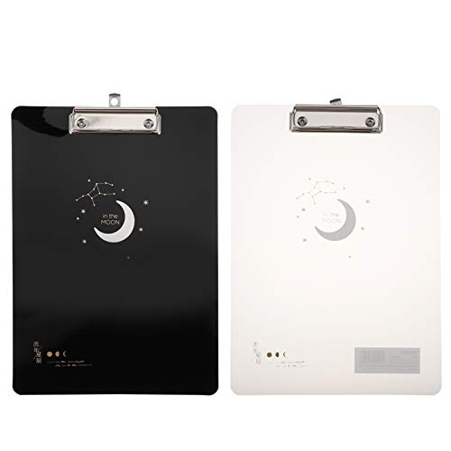 CLISPEED 2 Stück Klemmbrett Leichtes Clipboard mit Metallklammer für Dokumente für Büro Schule und Zuhause Praktischer Dokumenten Organizer mit Aufhängung Zufällige Farbe Zufällige Farbe von CLISPEED