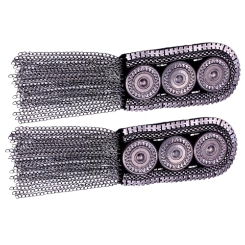 CLISPEED 2 Stück Luxuriöse Metall Schulterklappen mit Quasten und Ketten Modische Epauletten Dekoration für Anzüge und Kostüme Stilvolle Schulterabzeichen für Damen und Herren Vintage von CLISPEED