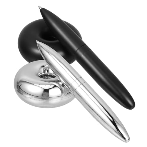 CLISPEED 2 Stück Magnetischer Schwebestift mit Ergonomischem Design Elegante Kugelschreiber für Büro und Alltag als für Freunde und Familie Langlebig und Rutschfest Schwarzes und Silbernes CLISPEED 2 Stück Magnetischer Schwebestift mit Ergonomischem Design Elegante Kugelschreiber für Büro und Alltag als für Freunde und Familie Langlebig und Rutschfest Schwarzes und Silbernes von CLISPEED