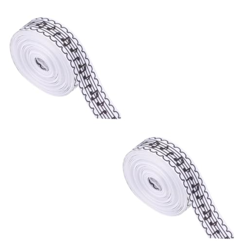 CLISPEED 2 Stück Musiknoten Ripsband Polyester Geschenkband DIY Geschenkverpackung Haar Schleifen Basteln Musiker Dekoration CLISPEED 2 Stück Musiknoten Ripsband Polyester Geschenkband DIY Geschenkverpackung Haar Schleifen Basteln Musiker Dekoration von CLISPEED