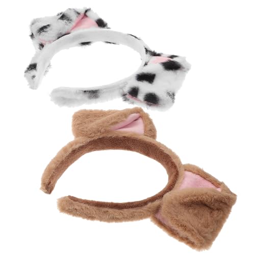CLISPEED 2 Stück Niedliche Haarreif mit Tierohren Komfortables Stirnband für Party Halloween Cosplay Vielseitiger Haarschmuck für Mädchen Schwarzer Dalmatiner und Farbton CLISPEED 2 Stück Niedliche Haarreif mit Tierohren Komfortables Stirnband für Party Halloween Cosplay Vielseitiger Haarschmuck für Mädchen Schwarzer Dalmatiner und Farbton von CLISPEED