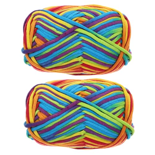 CLISPEED 2 Stück Regenbogen Farbverlauf Häkelwolle Dickes Strapazierfähiges Garn zum Stricken und Häkeln Hautfreundliches Vielseitiges DIY Garn für Pullover Mützen und Handgefertigte CLISPEED 2 Stück Regenbogen Farbverlauf Häkelwolle Dickes Strapazierfähiges Garn zum Stricken und Häkeln Hautfreundliches Vielseitiges DIY Garn für Pullover Mützen und Handgefertigte von CLISPEED