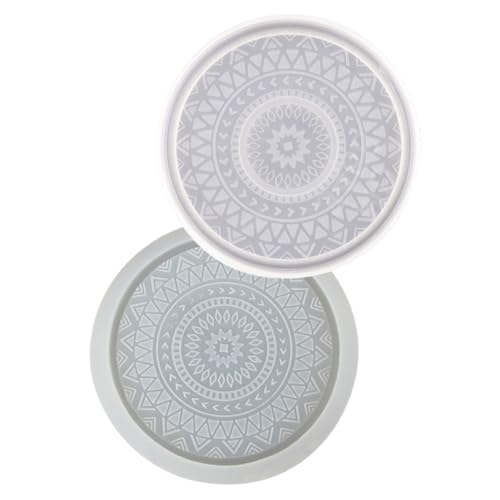 CLISPEED 2 Stück Silikon Untersetzer Form Teilig Flexible Antihaftbeschichtete Gießform für Epoxidharz DIY Bastelprojekte Runde Dekorative Silikonformen für Tischuntersetzer und CLISPEED 2 Stück Silikon Untersetzer Form Teilig Flexible Antihaftbeschichtete Gießform für Epoxidharz DIY Bastelprojekte Runde Dekorative Silikonformen für Tischuntersetzer und von CLISPEED