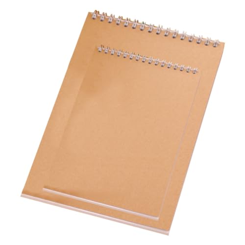 CLISPEED 2 Stück Skizzenbuch Blanko Zeichenblock mit Spiralbindung Vintage Kraftpapier Vielseitiges Sketching Pad für Künstler und Studenten für Outdoor und Atelier CLISPEED 2 Stück Skizzenbuch Blanko Zeichenblock mit Spiralbindung Vintage Kraftpapier Vielseitiges Sketching Pad für Künstler und Studenten für Outdoor und Atelier von CLISPEED