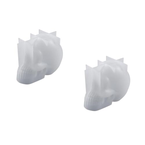 CLISPEED 2 Stück Skull Shaped Diy Epoxy Mold für Halloween Gießform für Kerzen und Bastelarbeiten für Einzigartige Dekorationen und Kreative CLISPEED 2 Stück Skull Shaped Diy Epoxy Mold für Halloween Gießform für Kerzen und Bastelarbeiten für Einzigartige Dekorationen und Kreative von CLISPEED