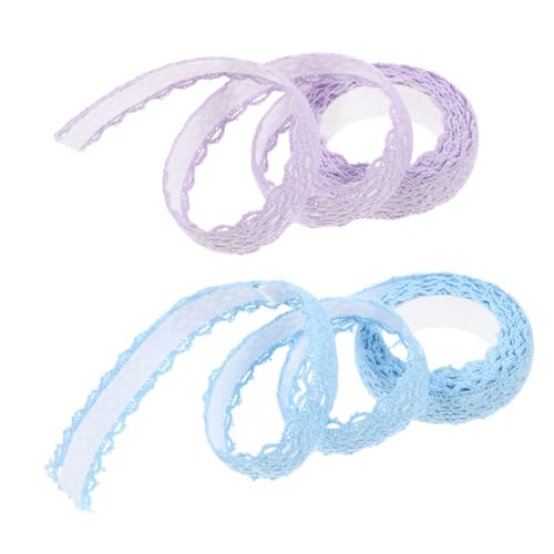 CLISPEED 2 Stück Spitzenband Baumwolle Selbstklebendes Spitzenband Blau und Helllila Vintage Dekoband für Basteln Hochzeit und DIY Projekte Robustes Material für Kreative Anwendungen CLISPEED 2 Stück Spitzenband Baumwolle Selbstklebendes Spitzenband Blau und Helllila Vintage Dekoband für Basteln Hochzeit und DIY Projekte Robustes Material für Kreative Anwendungen von CLISPEED