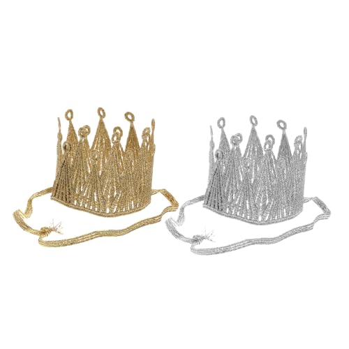 CLISPEED 2 Stück Stirnband Krone für Neugeborene und Kleinkinder Elastisches Kopfband für Geburtstagsfeier Fotoshooting und Kostüm Goldene und Silberne Krone für Jungen Mädchen CLISPEED 2 Stück Stirnband Krone für Neugeborene und Kleinkinder Elastisches Kopfband für Geburtstagsfeier Fotoshooting und Kostüm Goldene und Silberne Krone für Jungen Mädchen von CLISPEED