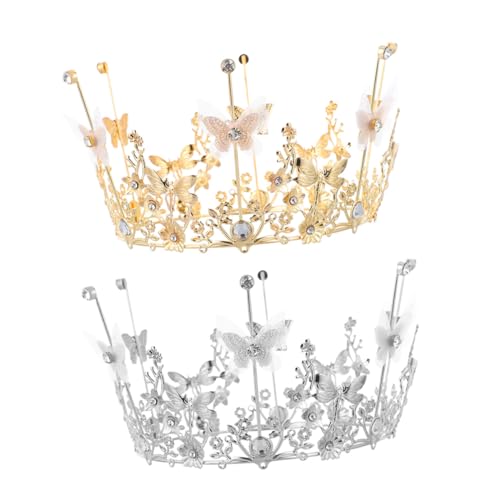 CLISPEED 2 Stück Teiliges Cake Crown aus Langlebigem Legierungs Material Geburtstagskronen Tortenaufsätze in Gold Silber Festliche Tortendeko für Mädchen Hochzeit Party und Besondere CLISPEED 2 Stück Teiliges Cake Crown aus Langlebigem Legierungs Material Geburtstagskronen Tortenaufsätze in Gold Silber Festliche Tortendeko für Mädchen Hochzeit Party und Besondere von CLISPEED