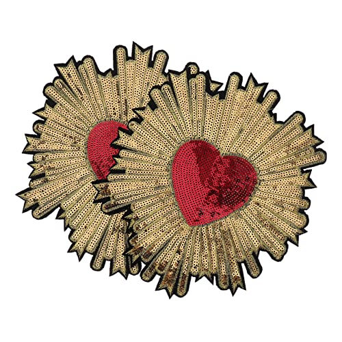 CLISPEED 2 Stück Teiliges Gestickte Herz Patches mit Pailletten Selbstklebende Aufbügel Aufnäher Hochwertiger nicht Gewebter Farbecht und Vielseitig für Kleidung Taschen Schuhe Geeignet CLISPEED 2 Stück Teiliges Gestickte Herz Patches mit Pailletten Selbstklebende Aufbügel Aufnäher Hochwertiger nicht Gewebter Farbecht und Vielseitig für Kleidung Taschen Schuhe Geeignet von CLISPEED