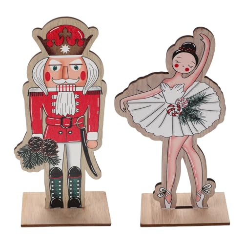 CLISPEED 2 Stück Teiliges Holz Weihnachtsfigur König und Prinzessin Traditionelle Dekorative Holzfigur für Festliche Tisch Kamin-deko Langlebiges Design für Stimmungsvolle CLISPEED 2 Stück Teiliges Holz Weihnachtsfigur König und Prinzessin Traditionelle Dekorative Holzfigur für Festliche Tisch Kamin-deko Langlebiges Design für Stimmungsvolle von CLISPEED