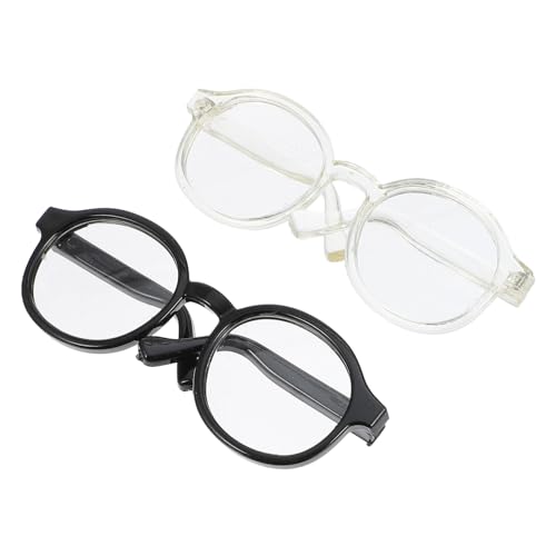 CLISPEED 2 Stück Teiliges Puppenbrillen aus Kunststoff Mini Brillen für Puppen Leichte Handgefertigte Accessoires in Schwarz und Transparent für Puppenkleidung und DIY Dekoration CLISPEED 2 Stück Teiliges Puppenbrillen aus Kunststoff Mini Brillen für Puppen Leichte Handgefertigte Accessoires in Schwarz und Transparent für Puppenkleidung und DIY Dekoration von CLISPEED
